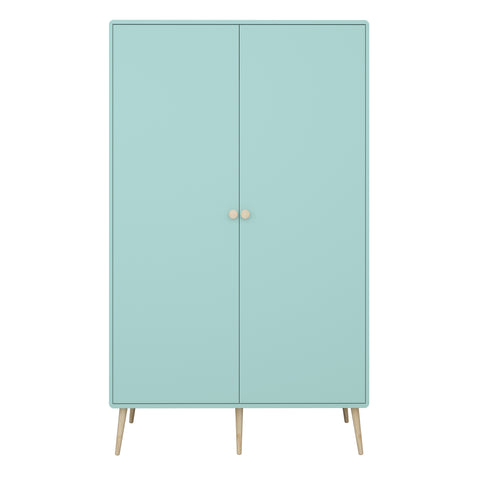 Gaia Wardrobe 2 Doors in Cool Mint