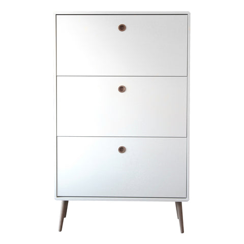 Softline Shoe Cabinet 3 Folding Doors, White 050