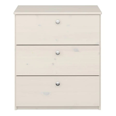 Memphis Chest of Drawers 3 Drawers in Whitewash