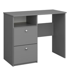 Memphis Desk 2 Drawers in Folkestone Grey