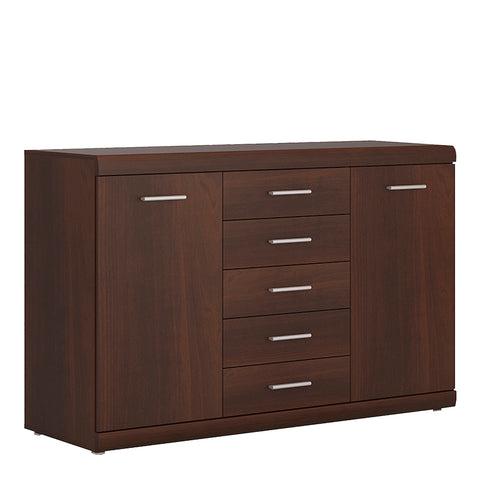 Imperial 2 Door 5 Drawer Sideboard in Dark Mahogany Melamine