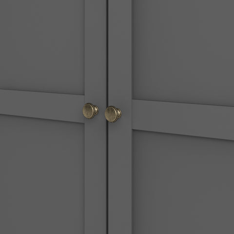 Paris Wardrobe with 3 Doors in Matt Grey