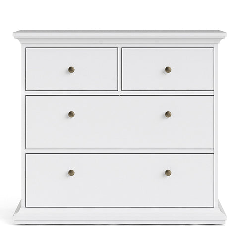 Paris Chest of 4 Drawers in White