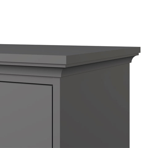 Paris Chest 5 Drawers in Matt Grey