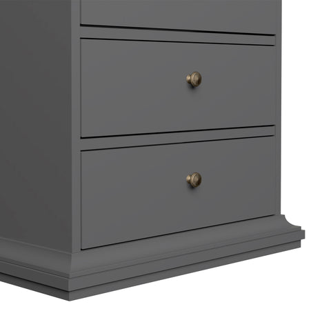 Paris Chest 5 Drawers in Matt Grey