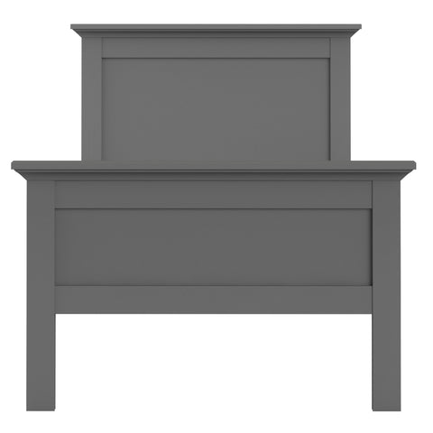 Paris Single Bed (90 x 200) in Matt Grey