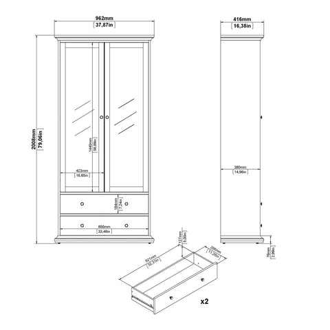 Paris China cabinet in White