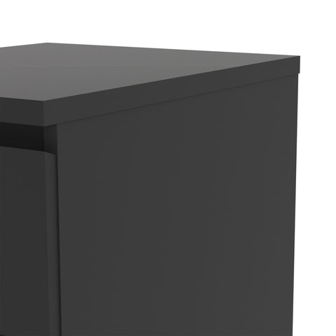 Naia Bedside 3 Drawers in Black Matt