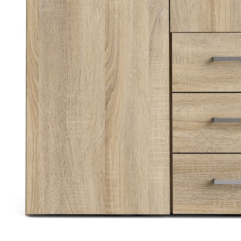 Space Wardrobe - 4 Doors 3 Drawers in Oak 2000