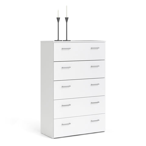 Space Chest of 5 Drawers in White