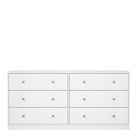 May Chest of 6 Drawers (3+3) in White