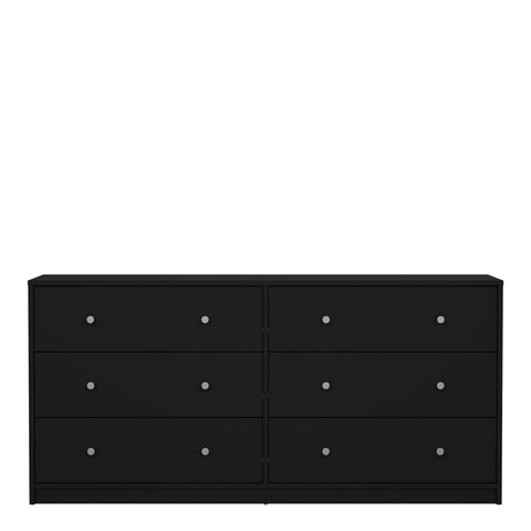 May Chest of 6 Drawers (3+3) in Black