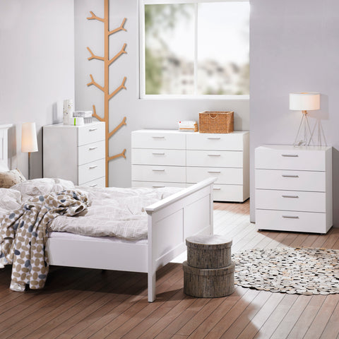 Pepe Chest of 5 Drawers in White