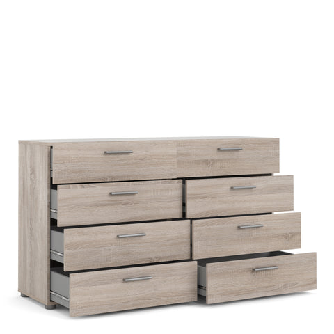 Pepe Wide Chest of 8 Drawers in Truffle Oak