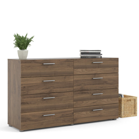 Pepe Wide Chest of 8 Drawers in Walnut