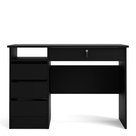 Function Plus Desk (3+1) handle free Drawer in Black