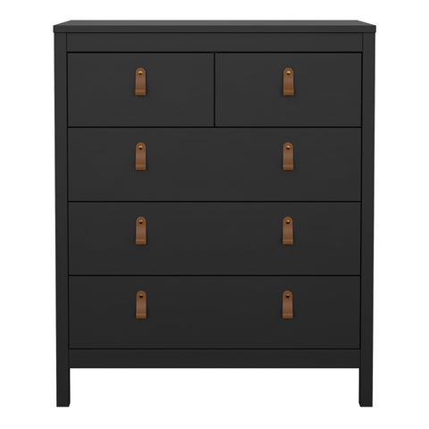 Barcelona Chest 3+2 drawers in Matt Black