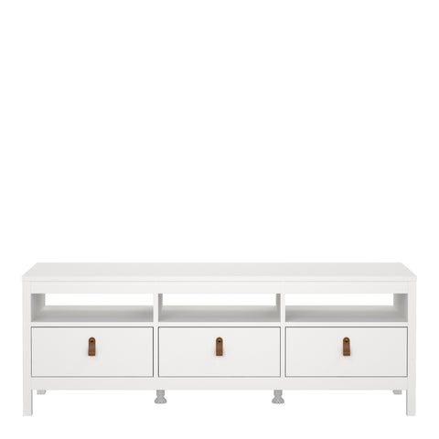 Barcelona Tv-unit 3 drawers in White