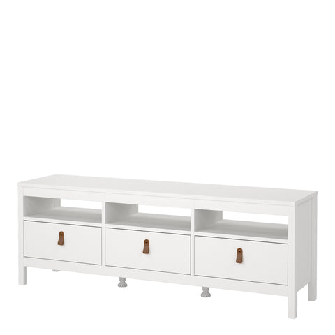 Barcelona Tv-unit 3 drawers in White