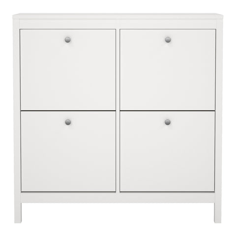 Madrid Shoe cabinet 4 Compartments in White