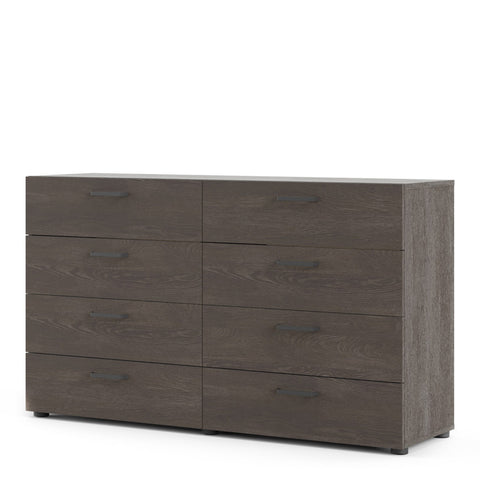 Dallas Double dresser 8 drawers Rovere Gessato Dark Oak