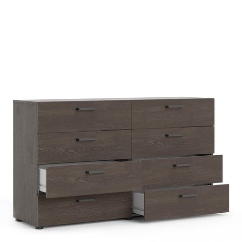 Dallas Double dresser 8 drawers Rovere Gessato Dark Oak