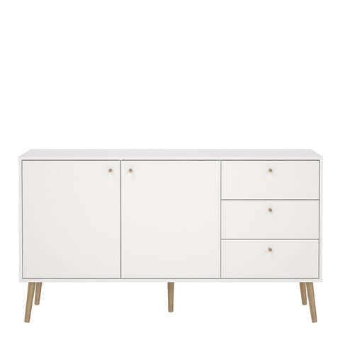 Cumbria Sideboard 2 Doors + 3 Drawers White