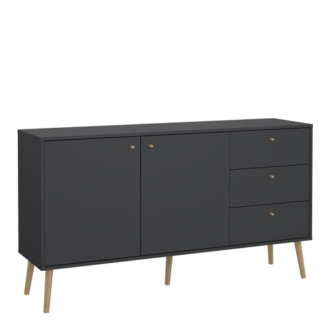 Cumbria Sideboard 2 Doors + 3 Drawers Dark Grey