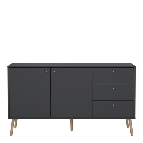 Cumbria Sideboard 2 Doors + 3 Drawers Dark Grey