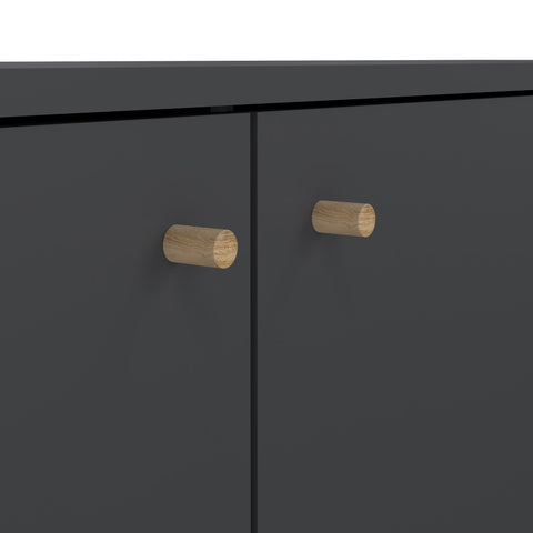 Cumbria Sideboard 2 Doors + 3 Drawers Dark Grey