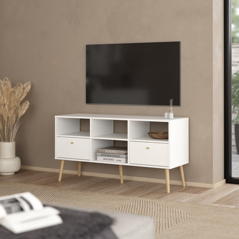 Cumbria TV-Unit 2 Drawers White