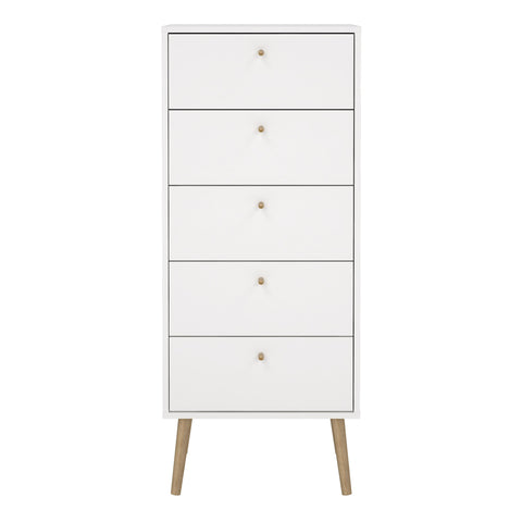 Cumbria Chest 5 Drawers White