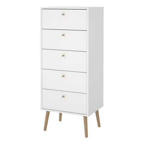 Cumbria Chest 5 Drawers White