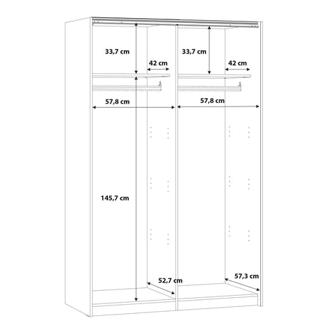 Babetta Sliding Wardrobe in Matt White