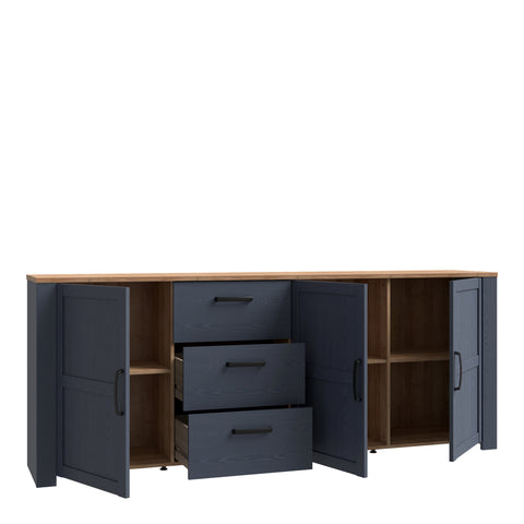 Bohol Large Sideboard in Riviera Oak/Navy