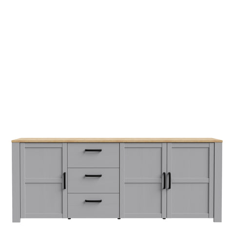 Bohol Large Sideboard in Riviera Oak/Grey Oak