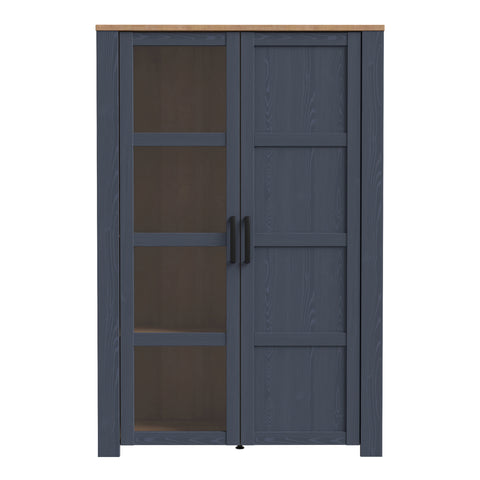 Bohol Display Cabinet in Riviera Oak/Navy