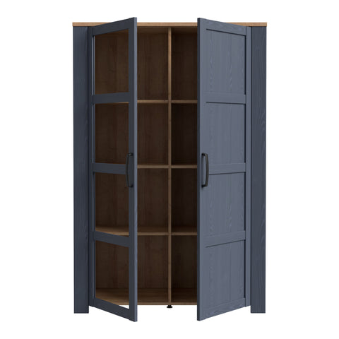 Bohol Display Cabinet in Riviera Oak/Navy