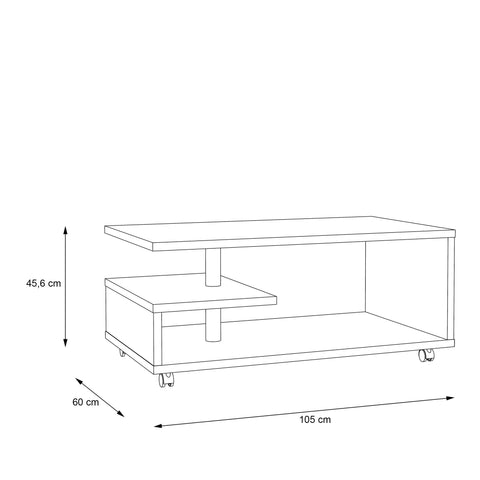 Bailey Coffee Table in Concrete Grey