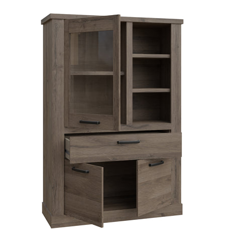 Corona Display Cabinet in Tabak Oak