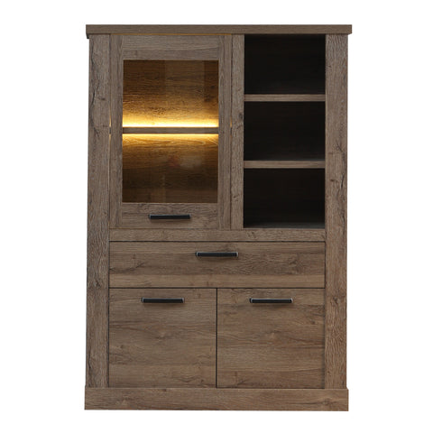 Corona Display Cabinet in Tabak Oak