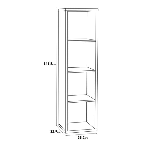 Mauro 3 Shelves Storage Unit in Matt White