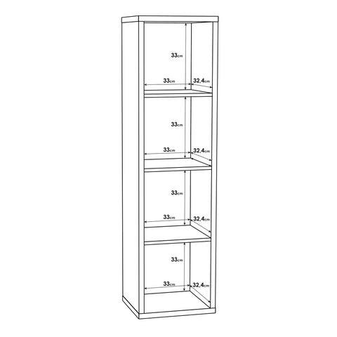 Mauro 3 Shelves Storage Unit in Matt White