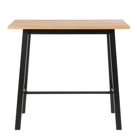 Chara Bar Table in Black & Oak