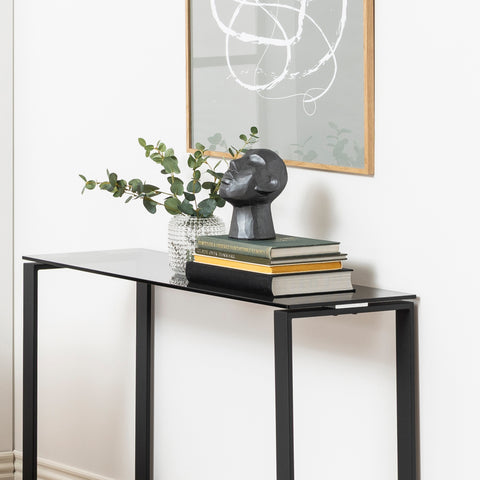 Katrine Console Table with Smoked Glass Top