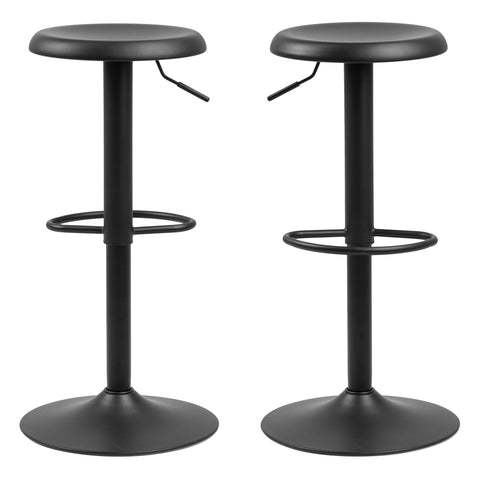 Finch Black Bar Stool without Back Set of 2