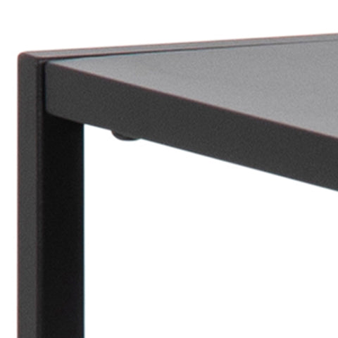 Newcastle Console Table with Open Shelf in Matt Black