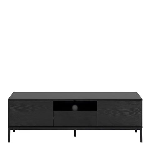 Seaford 2 Door 1 Drawer TV Unit in Ash Black