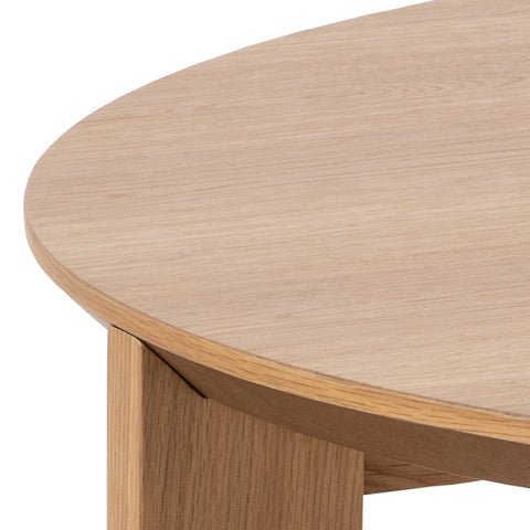 Maxime Round Coffee Table in Matt Oak