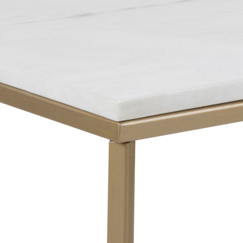 Alisma Coffee Table with White Marble Effect Top